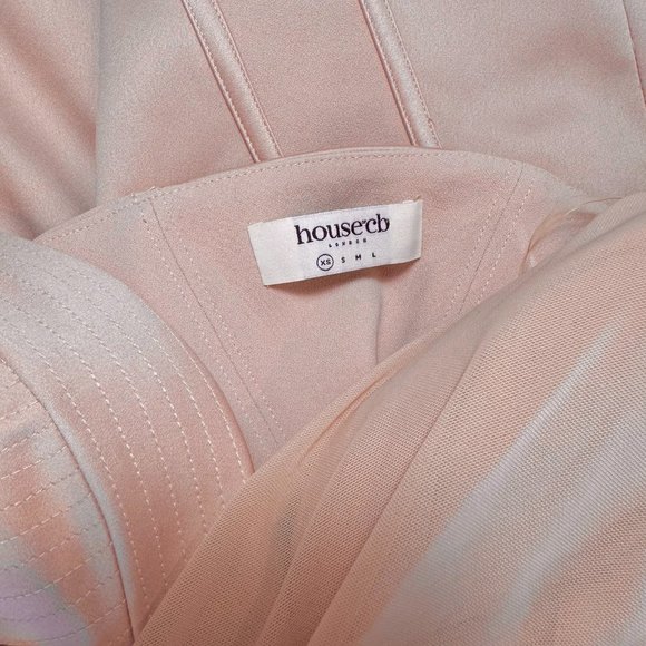 House of CB Gisou Blush Satin Strapless Mini Corset Dress - Picture 4 of 10